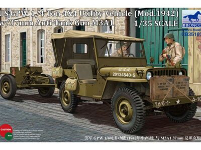 35107  US GPW 4x4 Light Utility Truck w/37mm Anti-Tank Gun M3A1