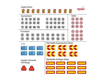 054829  Ark med forskellige advarselsskilte